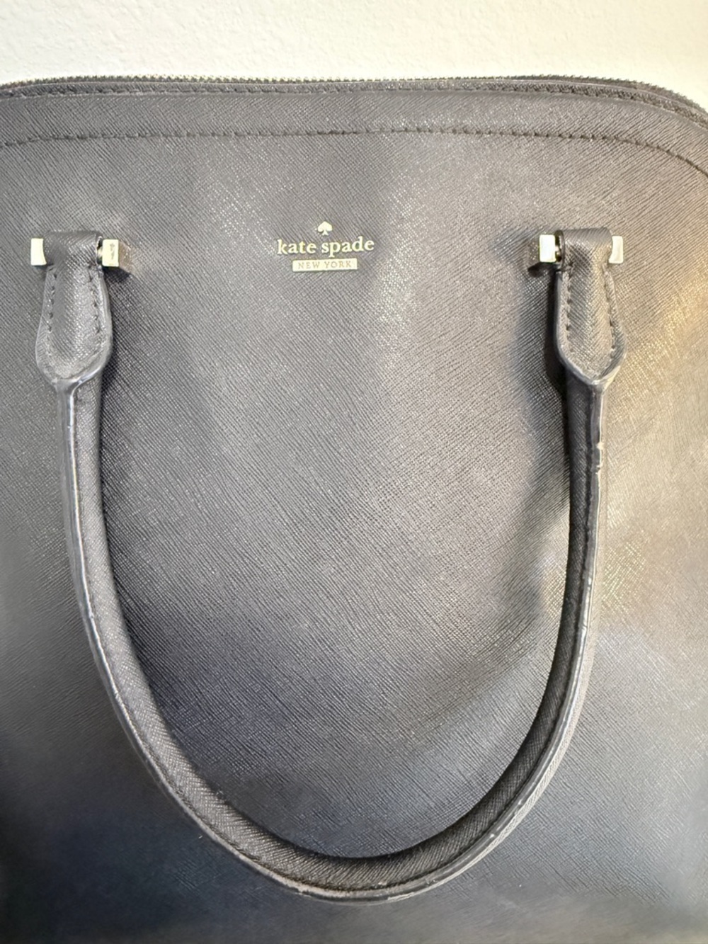 kate spade Black Saffiano Dome Satchel with Removable Strap - Picture 2 of 13